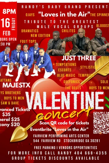 Valentines " Loves in the Air" Concert Tickets