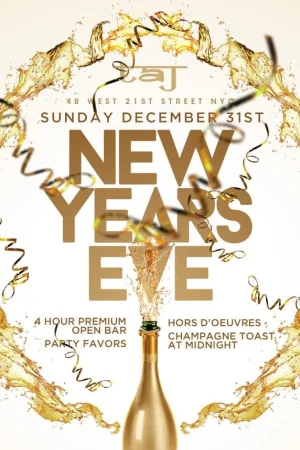 New Years Eve 2024 with 4 Hour Open Bar Tickets