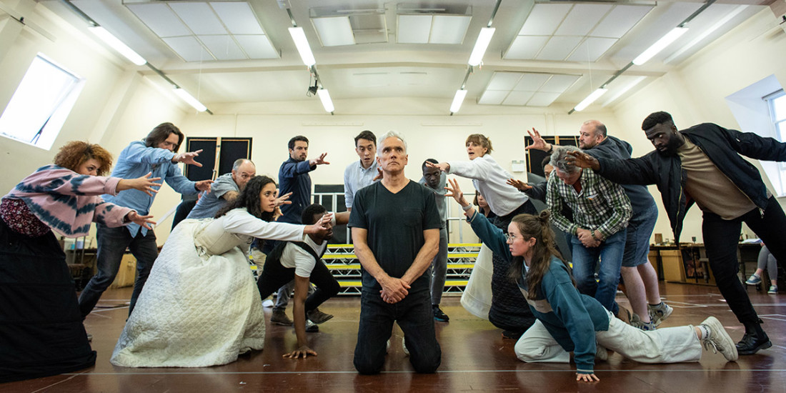 Photo credit: The Mirror and the Light cast in rehearsals (Photo courtesy of Bread and Butter PR)