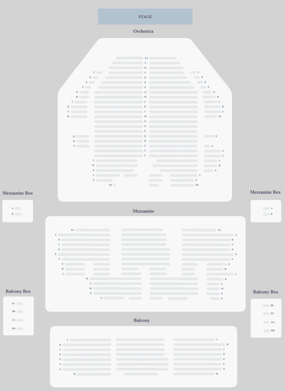 Palace Theatre seating plan