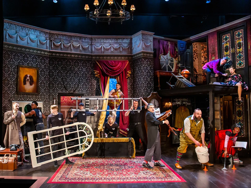 Production shot of The Play that Goes Wrong in San Francisco.
