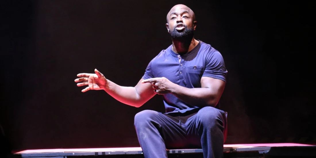 Photo credit: Michael Balogun in Death of England (Photo courtesy of National Theatre)