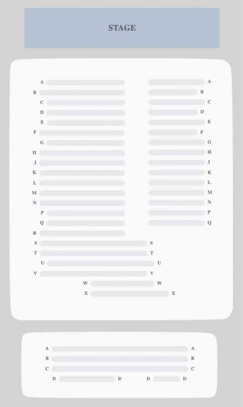 Alex Theatre seating plan