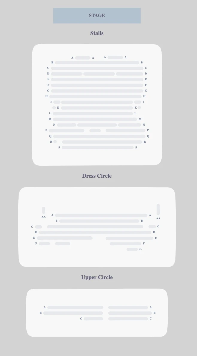 Criterion Theatre seating plan