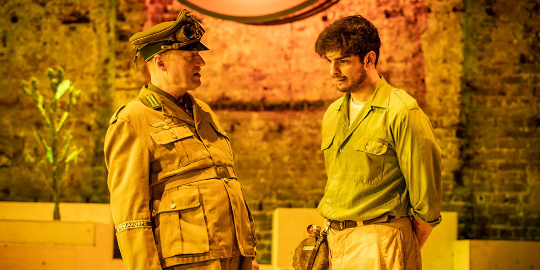 Adrian Edmondson and Ethan Kai in Once Upon a Time in Nazi Occupied Tunisia at the Almeida.(Photo by Marc Brenner)