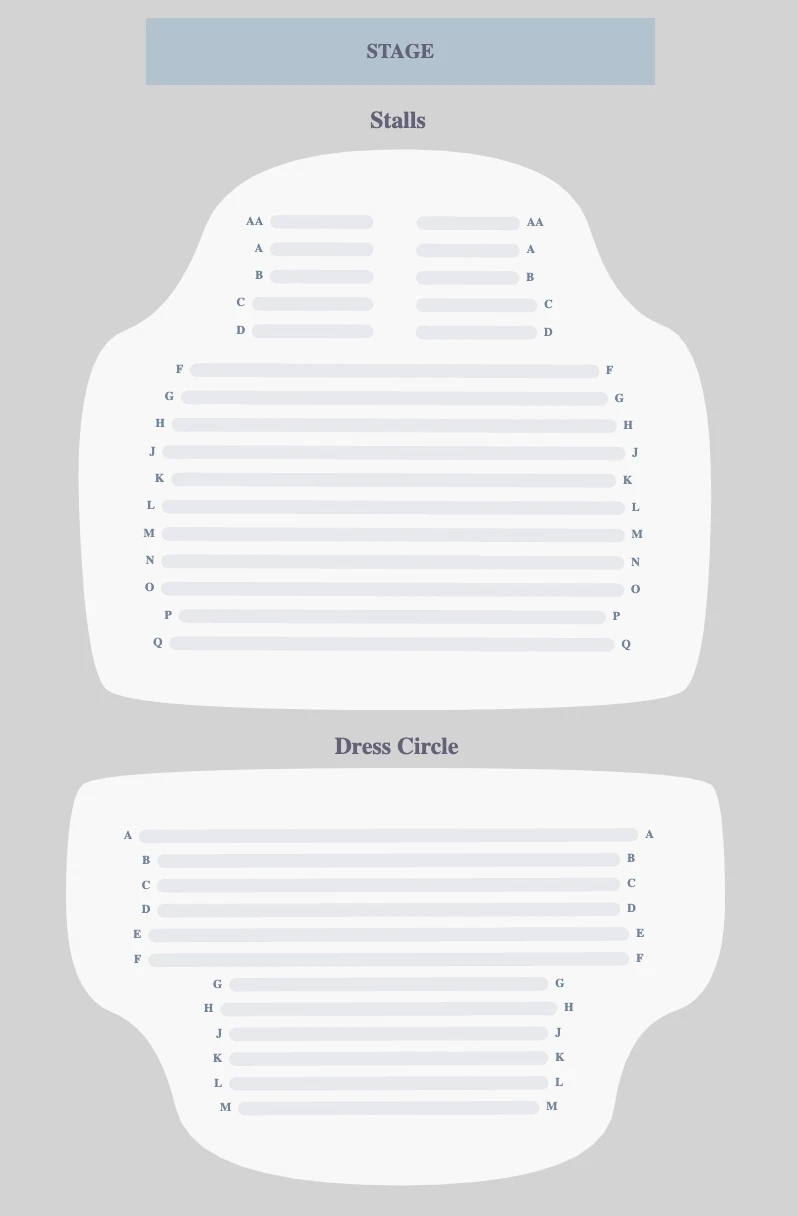 Trafalgar Theatre seating plan