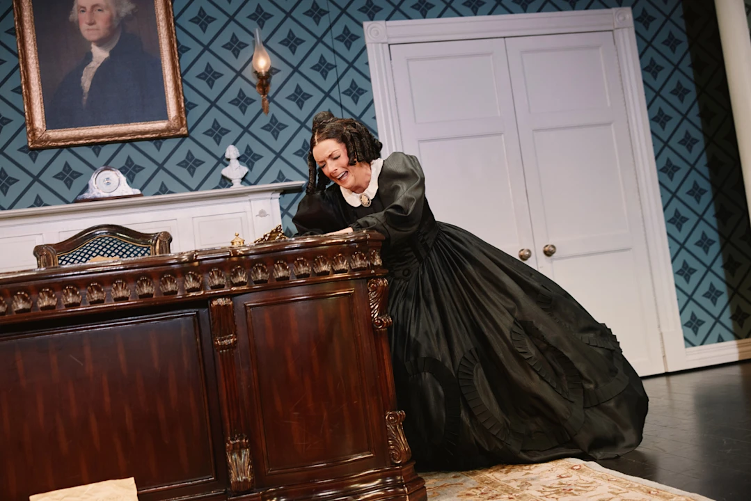 Production shot of Oh, Mary! in New York, with Jane Krakowski.