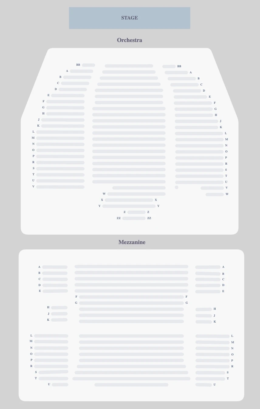 Neil Simon Theatre seating plan