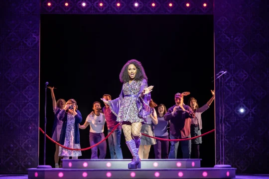 Production shot of Sister Act in London featuring Alexandra Burke