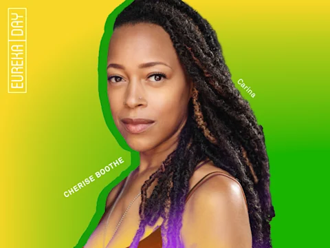 Production photo of Eureka Day in Pasadena with Cherise Boothe as Carina.