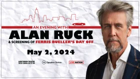 Production shot of An Evening with Alan Ruck and Screening of Ferris Bueller’s Day Off in Chicago, with Alan Ruck.