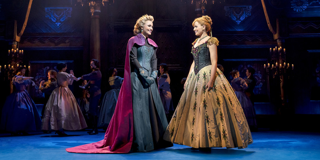 Photo credit: Samantha Barks and Stephanie McKeon in Frozen (Photo by Johan Persson)