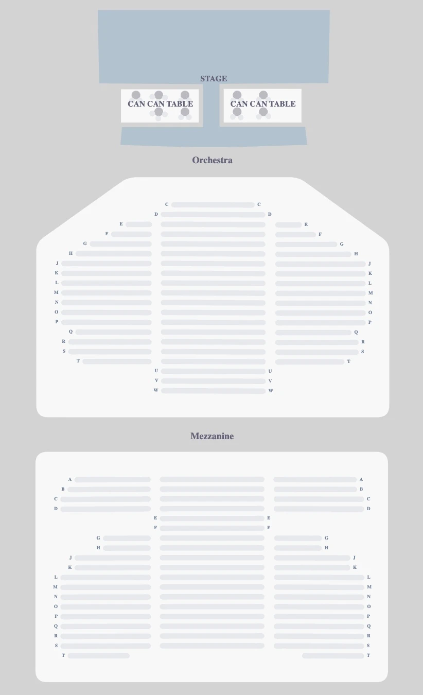 Al Hirschfeld Theatre seating plan