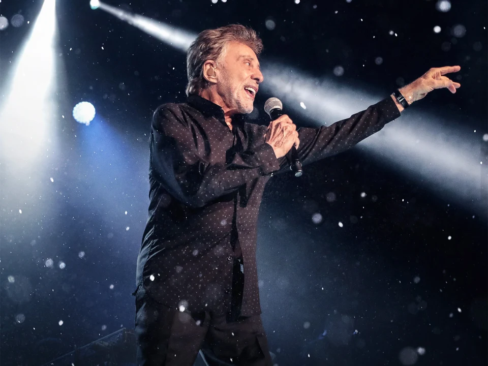 Production shot of Frankie Valli & The Four Seasons in San Francisco, with Frankie Valli