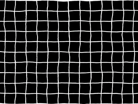 Production Photo of Inside Light in New York City, showing a seamless pattern of a white grid on a black background, resembling a net or mesh structure.