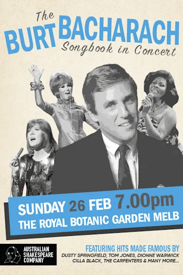 The Burt Bacharach Songbook: In Concert presented by The Australian Shakespeare Company tickets