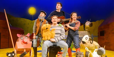 Photo credit: Previous cast of What The Ladybird Heard (Photo by Robert Day)