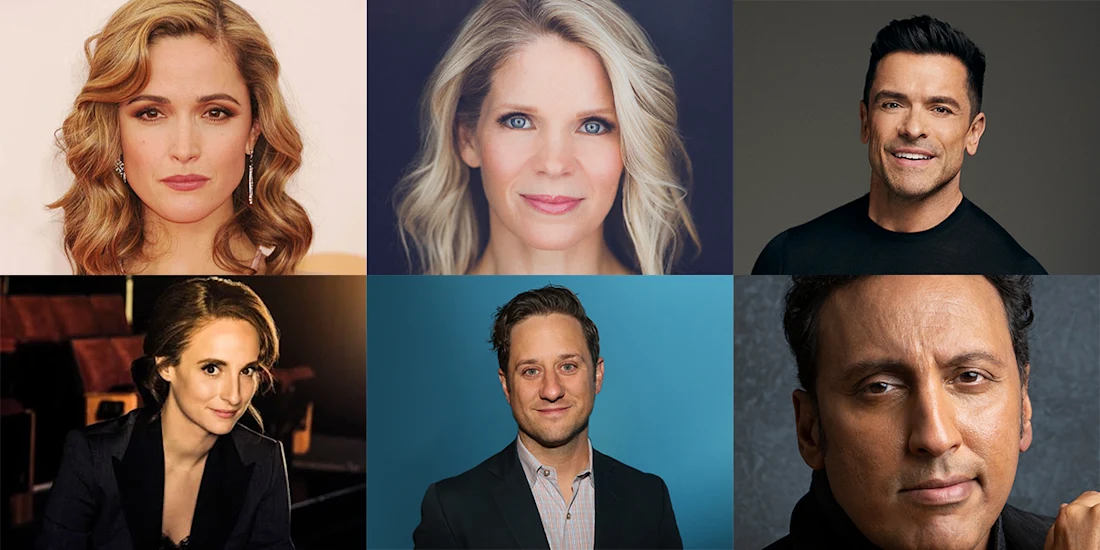 A collage of six headshots featuring three women and three men, each posing individually in front of plain or softly blurred backgrounds.