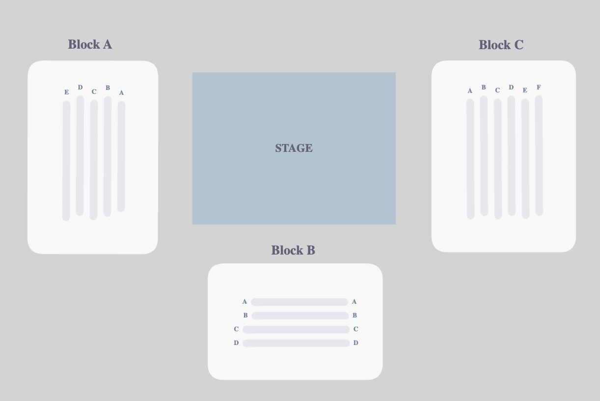 Seating plan for Maggots at Bush Theatre