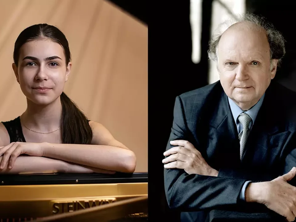 Production shot of Alexandra Dovgan plays Schumann’s Piano Concerto | Marek Janowski conducts Bruckner’s Fourth in Washington.