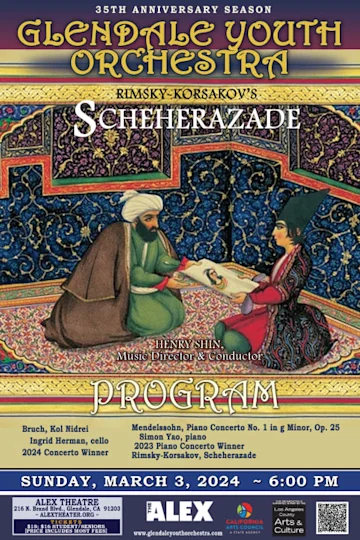 Glendale Youth Orchestra Presents Scheherazade at the Alex Theatre Tickets