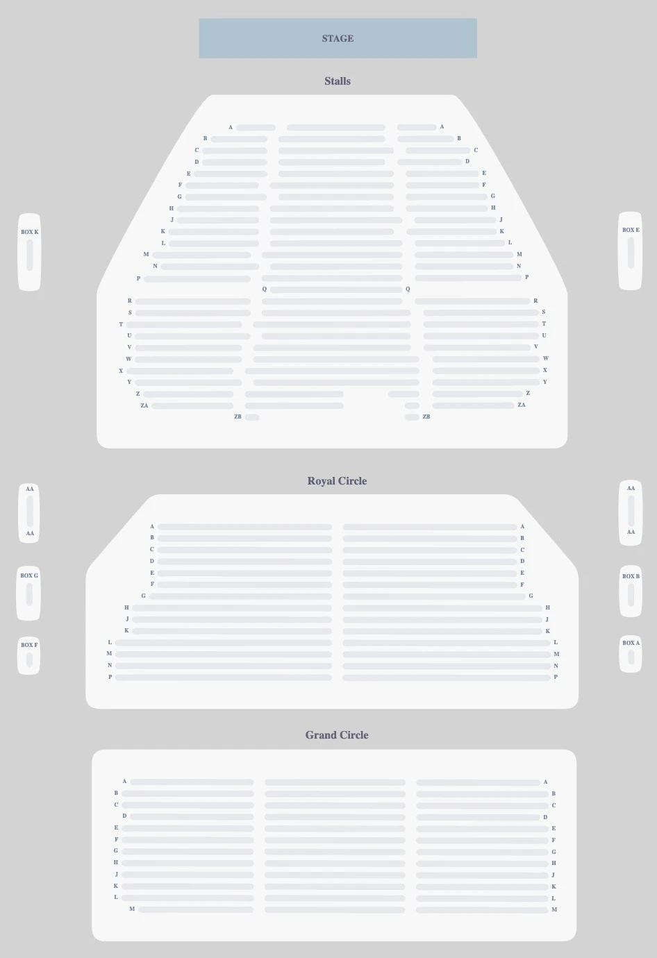 Lyceum Theatre seating plan