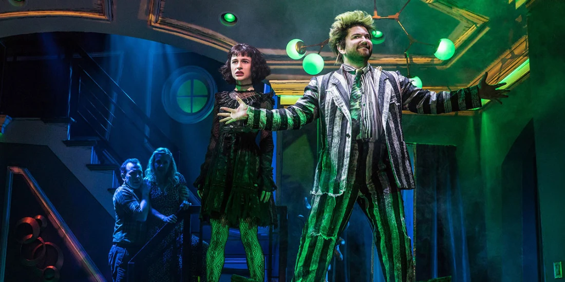 Sophia Ann Caruso and Alex Brightman in Beetlejuice