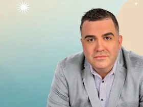 Production shot of Celebrity Psychic Thomas John in Garden Grove.