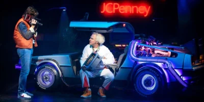 Olly Dobson & Roger Bart in Back to the Future: The Musical