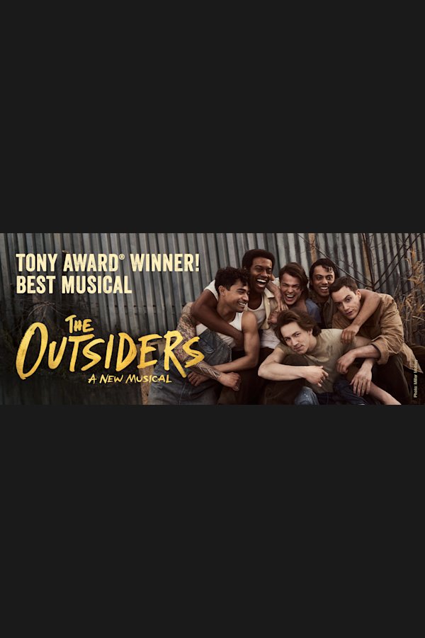 The Outsiders Broadway musical poster - now playing at Bernard B. Jacobs Theatre