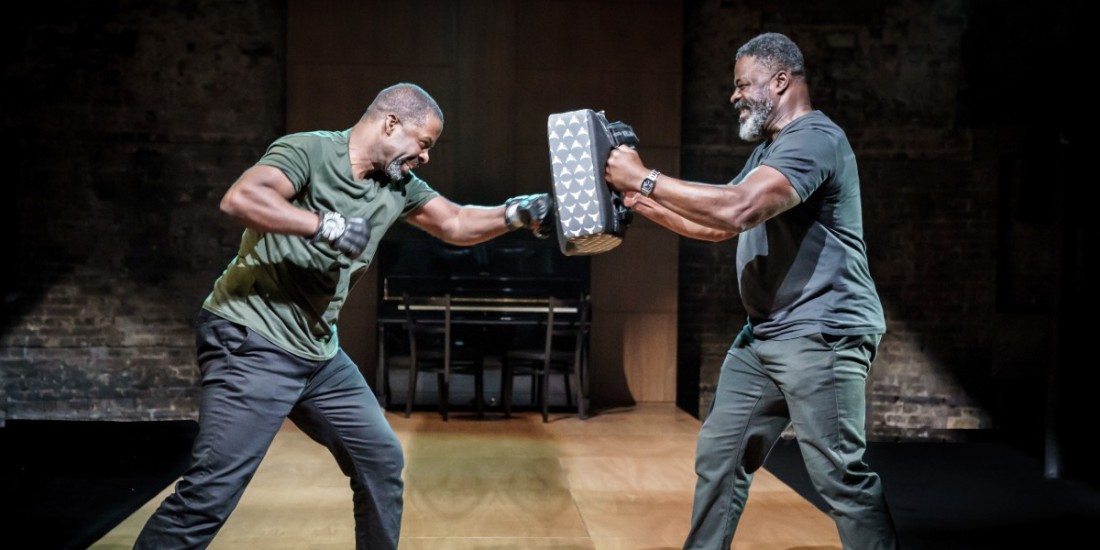 Adrian Lester and Danny Sapani in Hymn (Photo by Marc Brenner)
