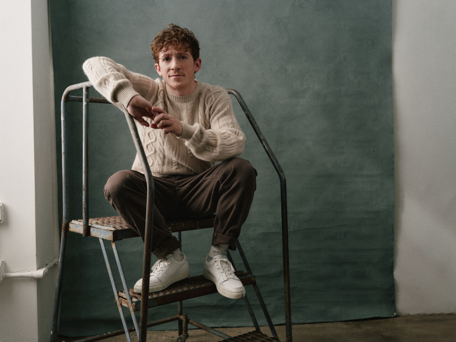 Photo of Ethan Slater in Marcel on the Train.