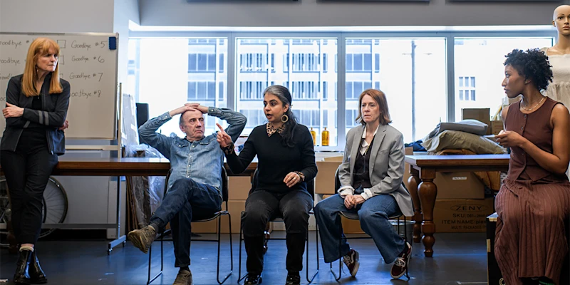 The play bleeds into the audience space.