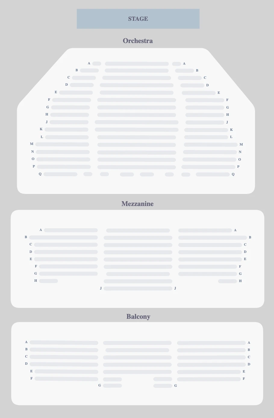 Longacre Theatre seating plan