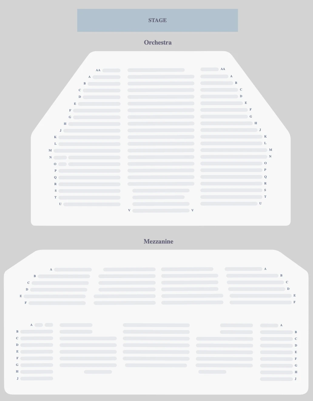 Imperial Theatre seating plan