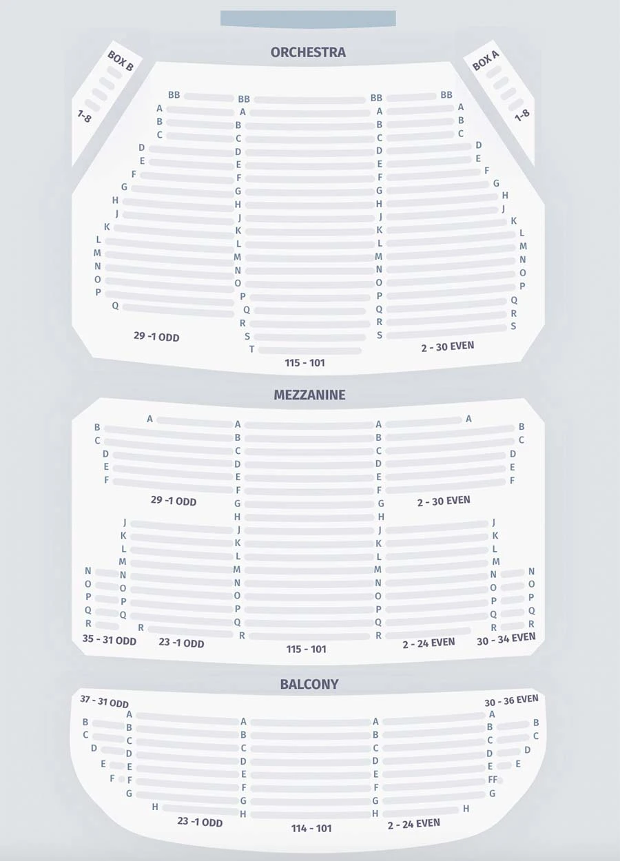 St. James Theatre seating plan