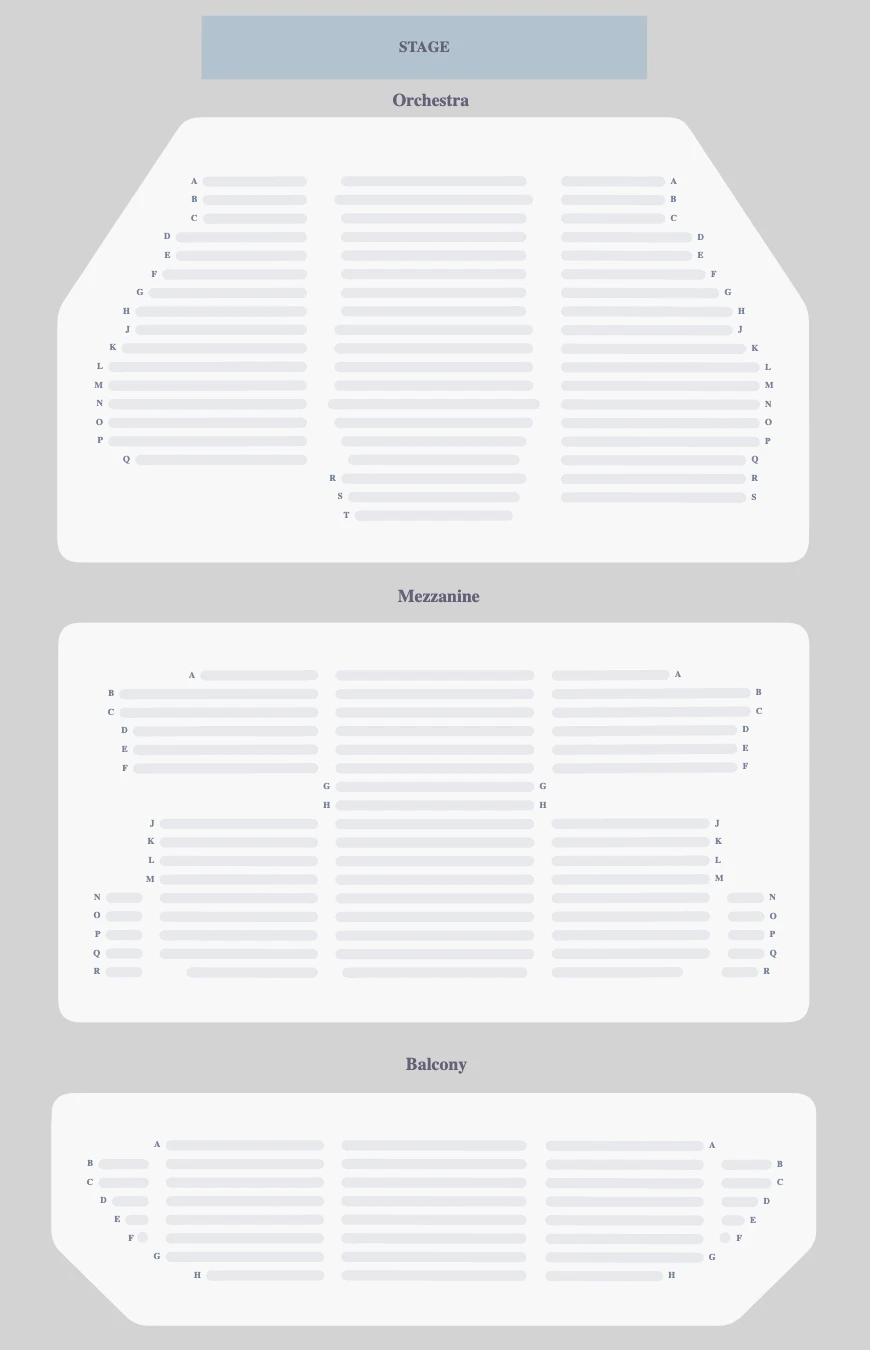 St. James Theatre seating plan