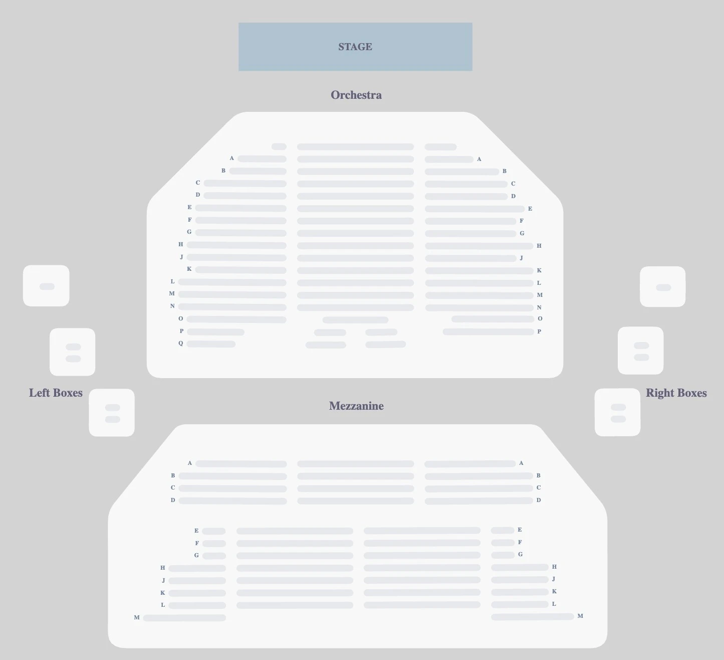 Lena Horne Theatre seating plan