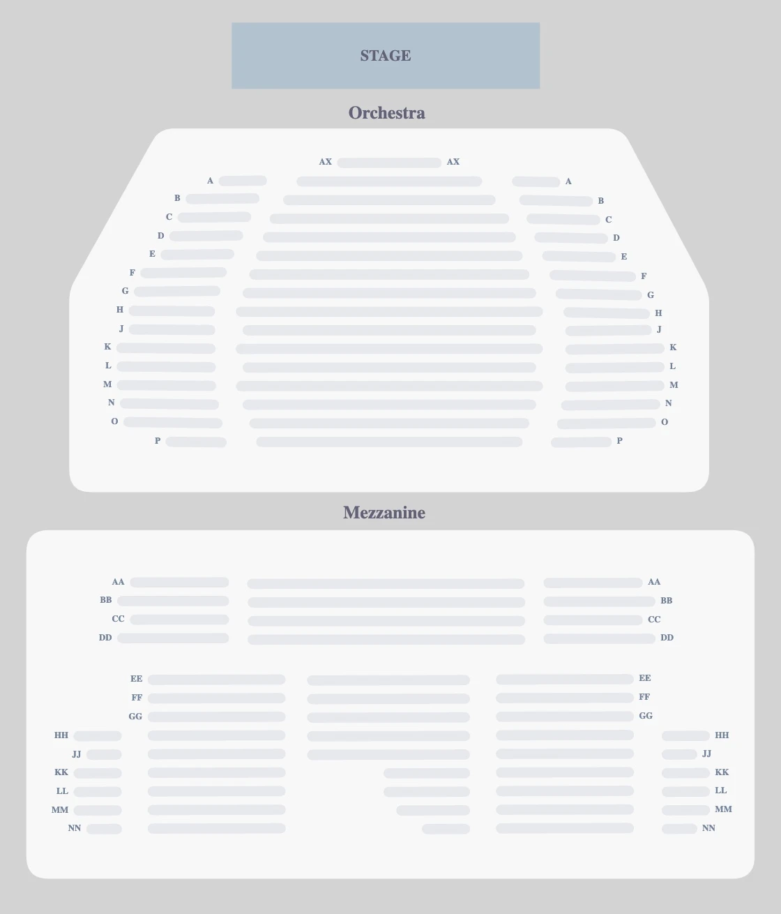 Studio 54 seating plan