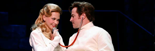Sutton Foster & Roger Bart in Young Frankenstein on Broadway