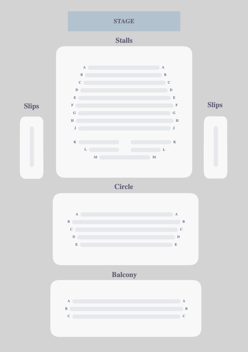 Seating plan for The Shitheads at Royal Court