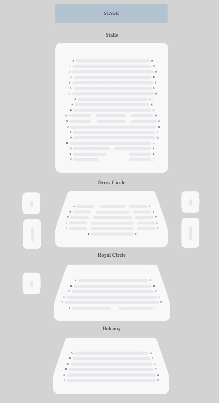 Harold Pinter Theatre seating plan