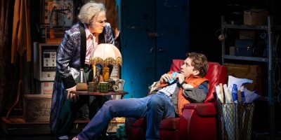 Photo credit: Roger Bart as Doc Brown and Olly Dobson as Marty McFly (Photo by Sean Ebsworth Barnes)