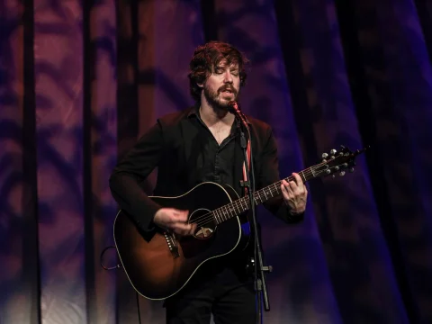 Production shot of John Gallagher Jr. and Band in Washington, with John Gallagher Jr.