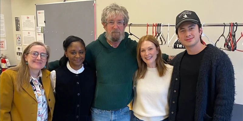 Hudson Williams spotted in the audience and the rehearsal room