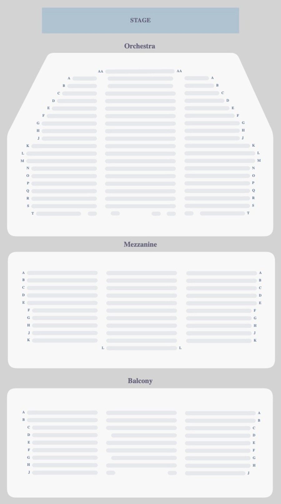 Shubert Theatre Seating Plan - NYC 