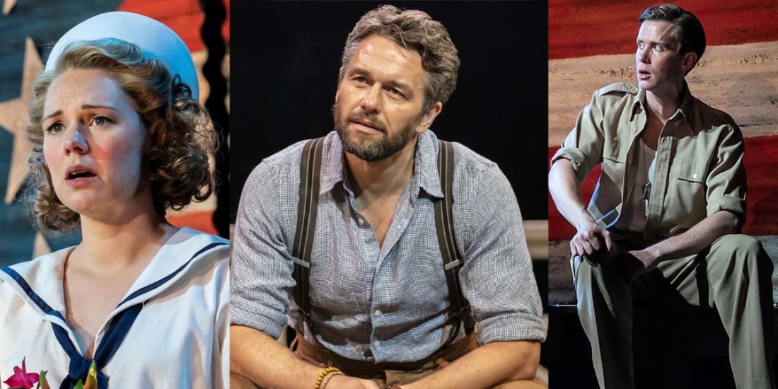 Photo credit: Gina Beck, Julian Ovenden, and Rob Houchen (Photos by Johan Persson)