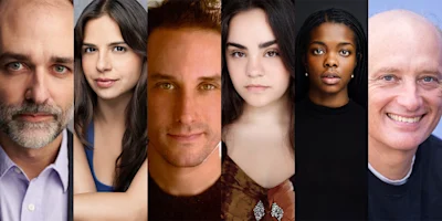 A composite image of six people of varying ages and appearances, each shown from the shoulders up, facing forward against plain backgrounds.