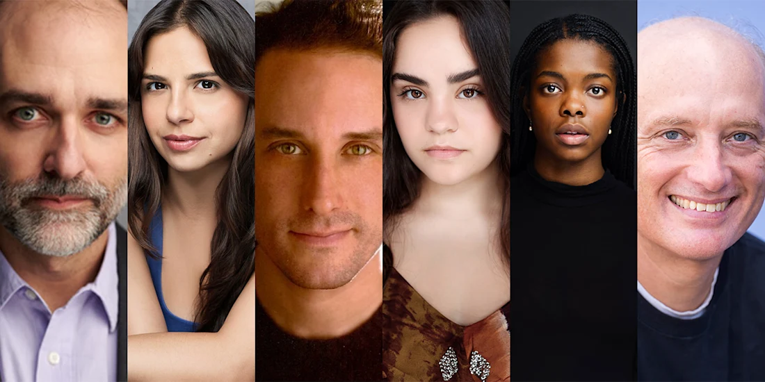 A composite image of six people of varying ages and appearances, each shown from the shoulders up, facing forward against plain backgrounds.