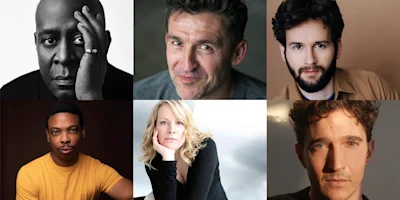 A collage of six headshots featuring three men in the top row and two men and one woman in the bottom row, all posing against neutral backgrounds.